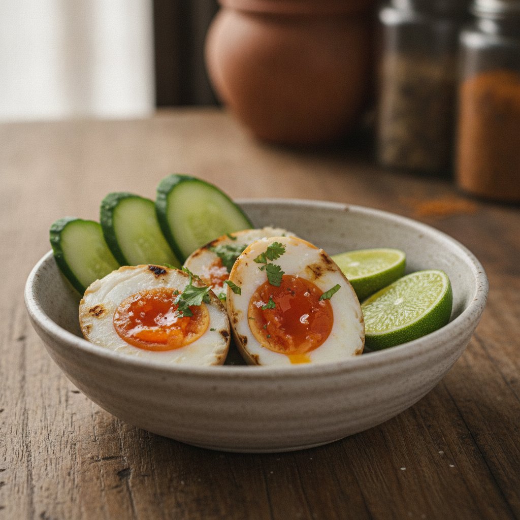 Grilled Salted Duck Eggs